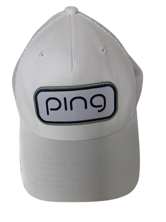Ping Other - Ping White Mesh Trucker Golf Hat – Adjustable – Pre‑Owned